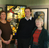 Forty Hall with David Burrowes MP, Museum Officer Jan Metcalfe and friend, Jan 2008